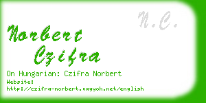 norbert czifra business card